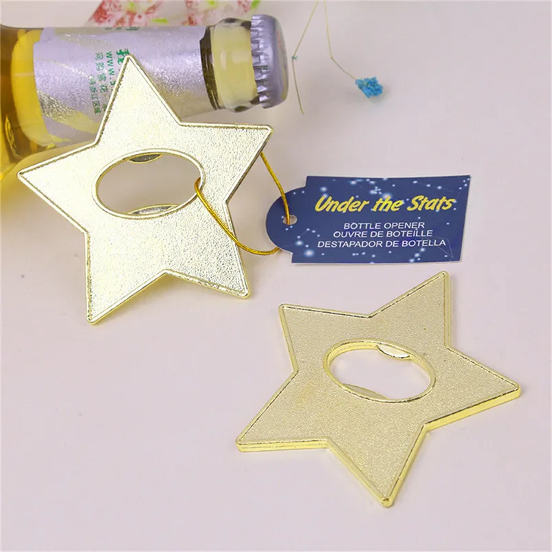 Alloy Bottle Opener Star Shape Alloy Tool Wedding Party Gift Souvenirs Kitchen Accessories Home Decor 30MR0105