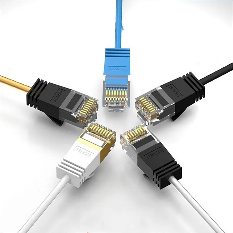 

Crystal head straight through six types of eight core ultra-fine stealth network cable white extension cable Gigabit router QT2