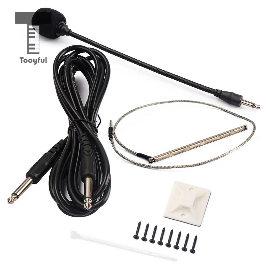 Tooyful 5-Band EQ Equalizer Preamp Pickup LCD Tuner with Microphone Set LC-5 for Acoustic/Classical Guitar Replacement Parts