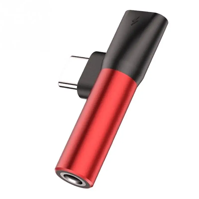 Красный Мини usb Тип C аудио адаптер 3,5 мм разъем Женский конвертер кабель для наушников для samsung LG Xiaomi Google Nexus#1102 - Цвет: Красный
