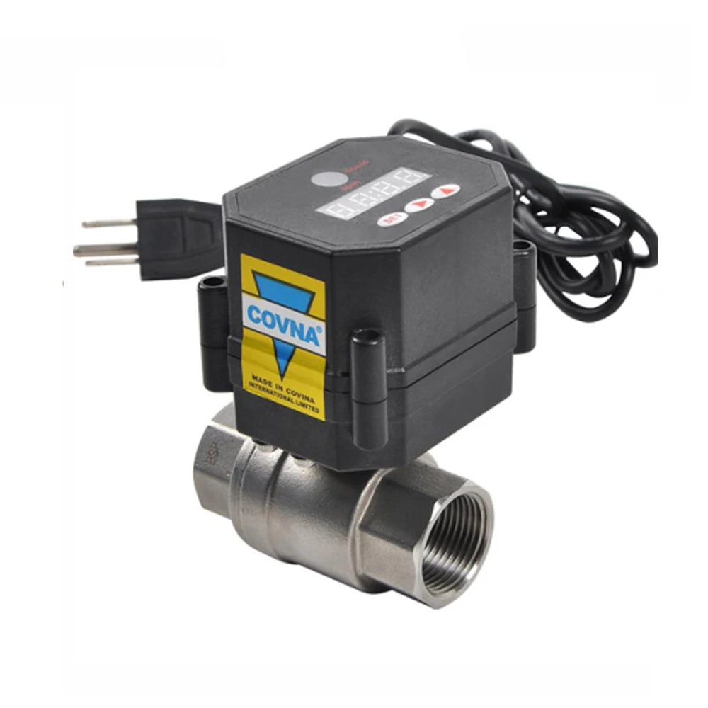 DN25 1-дюймовыечистые этикетки пробки мини 2 Way SS304 защелкой из нержавеющей стали для Сталь моторизованный датчик обнаружения утечки воды резьбовой шаровой кран время Управление Электрический шаровой клапан с приводом