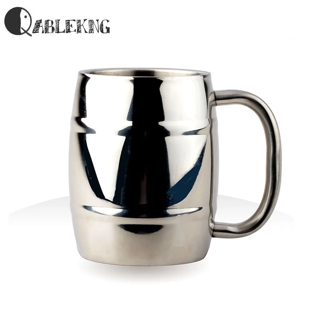 QABLEKNG High Quality Double Wall Heat Resistant Coffee Mug Creative