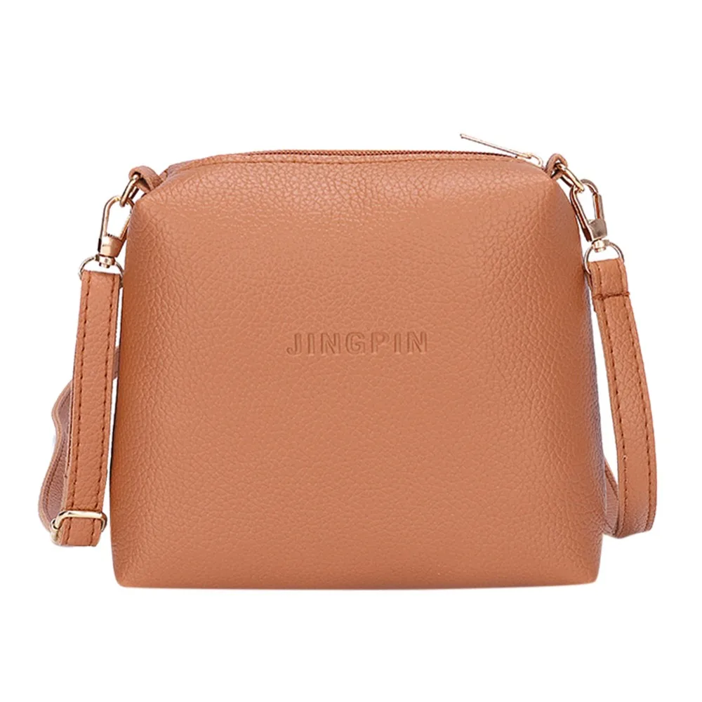 النساء بو الجلود حقيبة ساع السيدات الرجعية البسيطة حقائب كتف الفتيات المحمولة الصلبة Crossbody أكياس عارضة الشهيرة العلامة التجارية حقائب