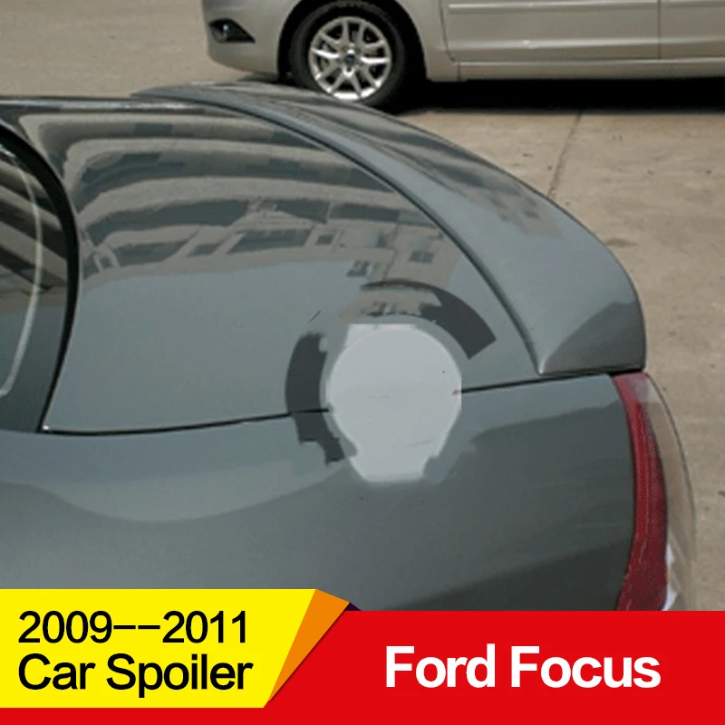 Применение для Ford Focus спойлер 2009 10 11 год PU пластик автомобиля refitt аксессуары без перфорации