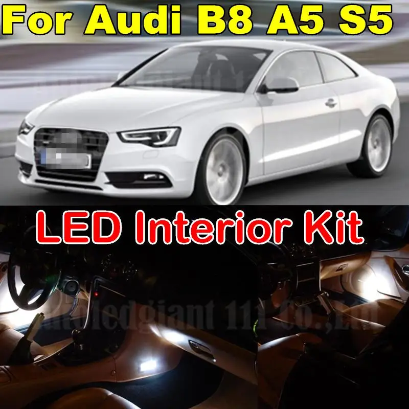 Us 15 99 15 Off Wljh Weiss Canbus Keine Fehler Interior Dome Eitelkeit Spiegel Beleuchtung Paket Fur Audi A5 B8 S5 Rs5 Led Innen Licht Kit 2008