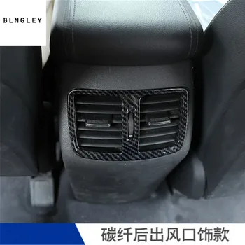 

Free shipping 1pc stainless steel carbon fiber grain rear air conditioning outlet decoration cover for 2018 hyundai Tucson
