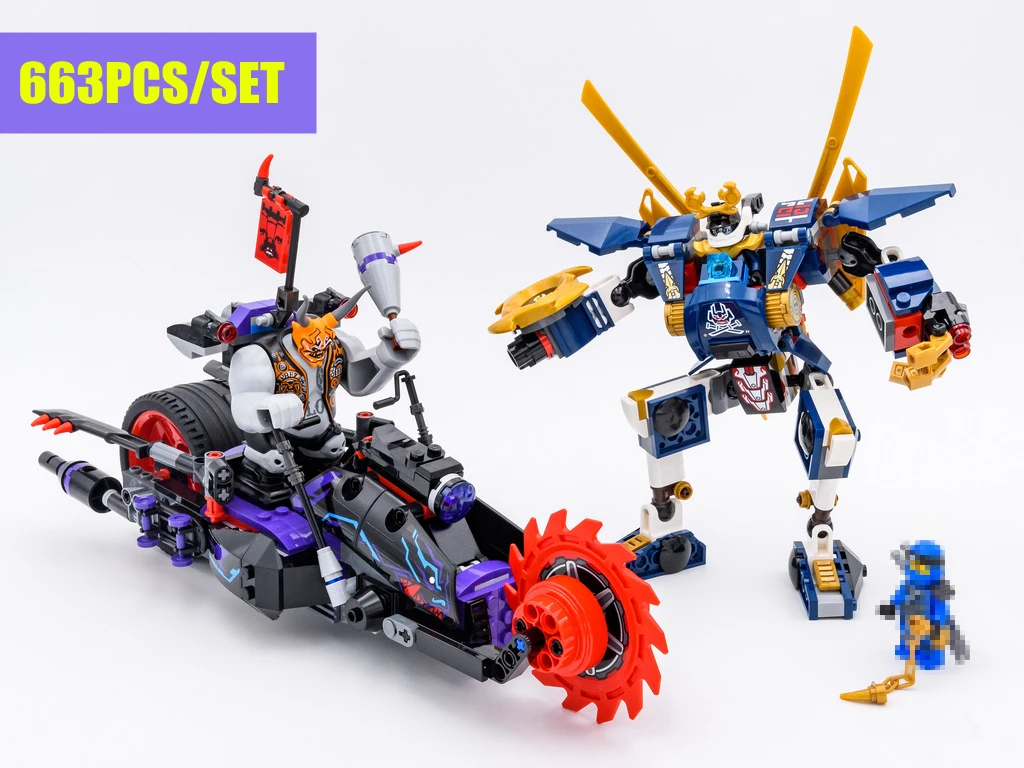 

New 663pcs Ninja Series The Killow vs. Samurai X fit legoings Ninjagoings figures Building Block bricks diy Toys kid gift
