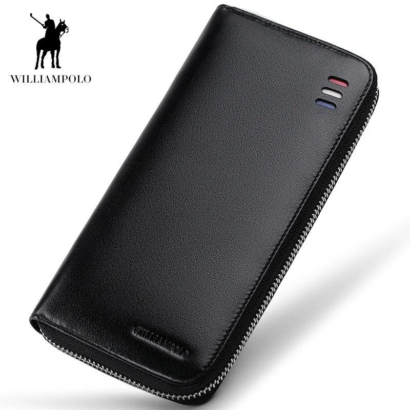 

Williampolo Wallets Genuine Leather Business Men Wallet Corss Pattern High Quality Hand