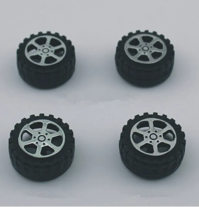 

4pcs/lot K329 32x12x2.45MM Plastic Toy Car Tires Toy Wheels DIY Parts Free Shipping Russia