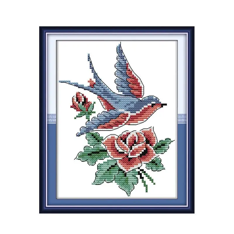 Joy Sunday Cross Stitch Kits Sale Bird 3 Aida Print on Canvas DMC Embroidery Floss DIY Needlework Set Animal Patterns Home Decor | Дом и сад