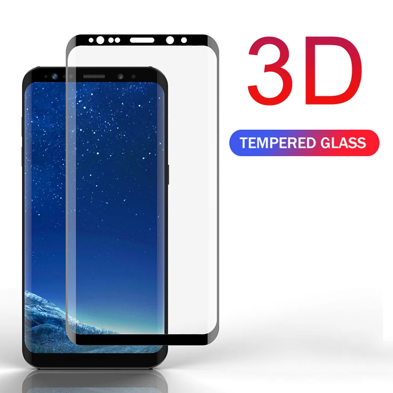 3D полное покрытие класса для Samsung Galaxy S8 S9 пленка защита экрана закаленное стекло S