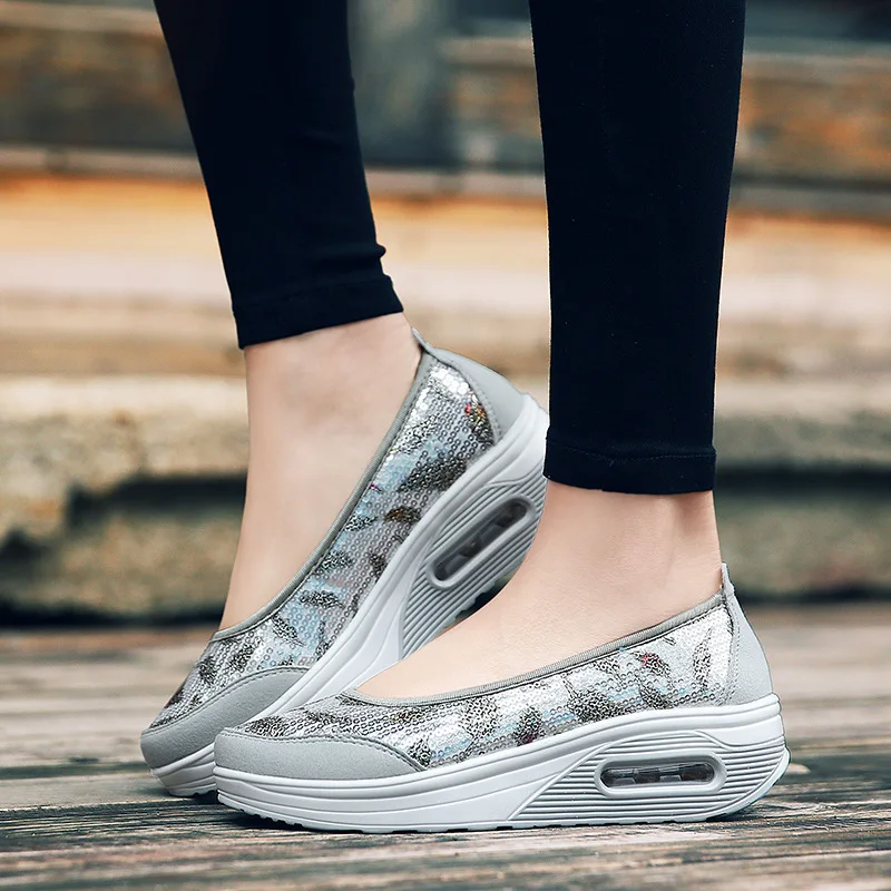 

women increased shoes female Korean thick bottom pedal shoes shoes casual shoes documentary platform slope