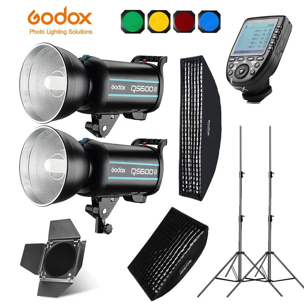 2x Godox QS600II 2 4G беспроводной Xpro-C/N/S/F/O передатчик студийная стробоскопическая