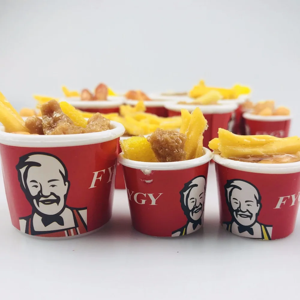 

2PCS/lot 1/6 scale Miniature Dollhouse Fast Food Miniature Chips for blyth bjd dollhouse pretend food Kitchen Toys for children