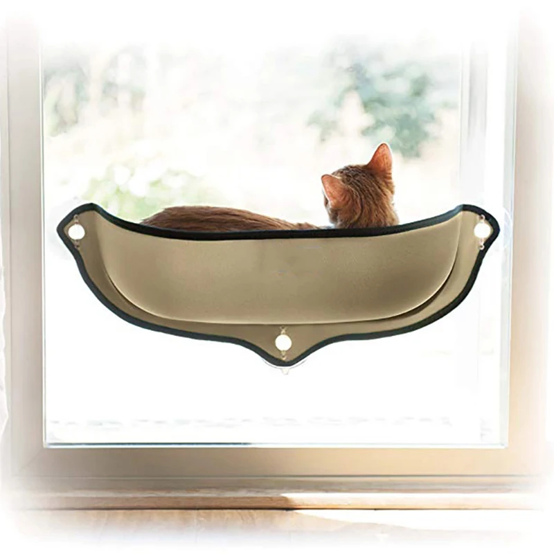 Гамак-кровать для кошки с креплением на окно, шезлонг, присоски, теплая кровать для питомца, кошачий домик для отдыха, мягкая и удобная клетка для хорька