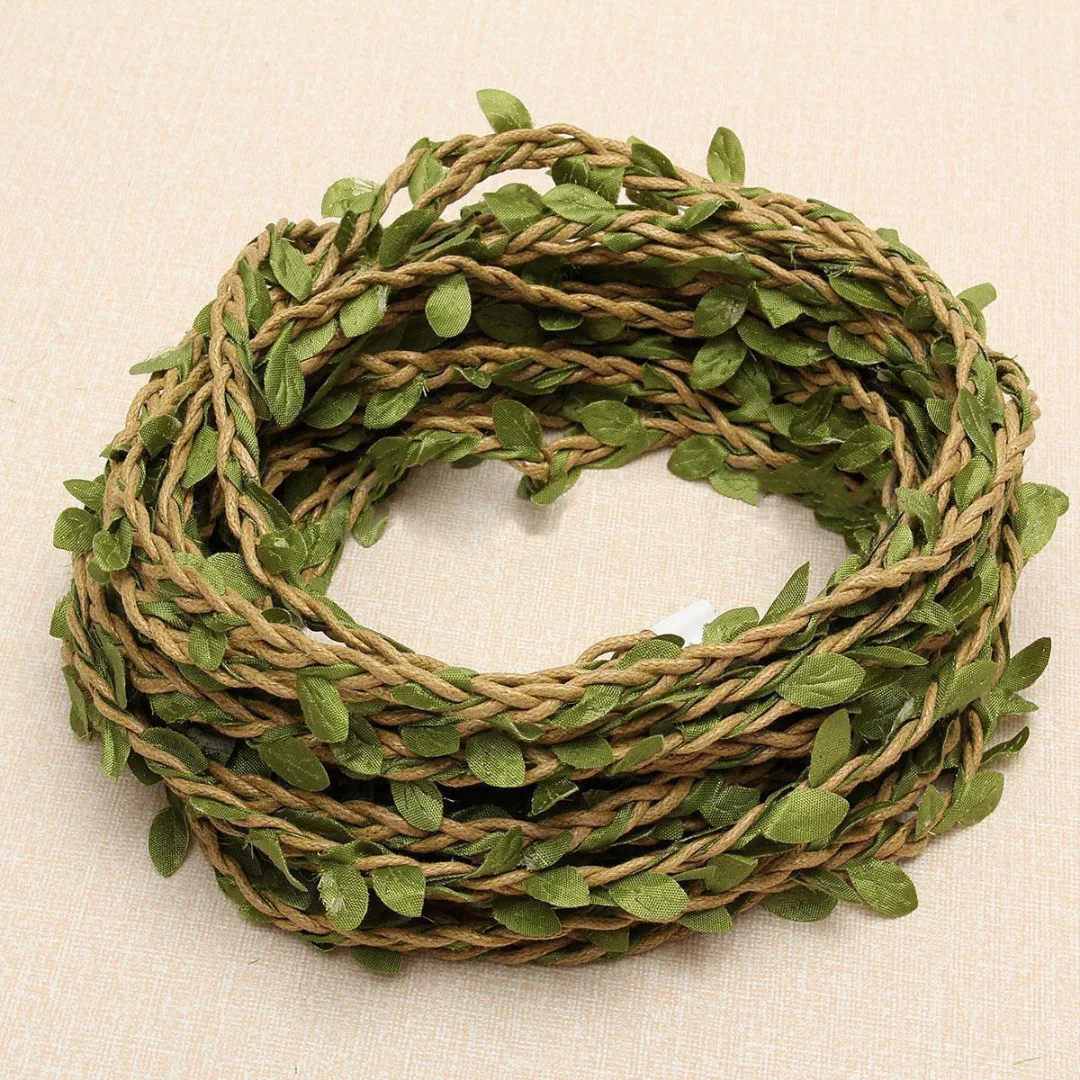 JX-LCLYL DIY 10M Artificial Leaf Vine Garland Plant Fake Foliage Flower Decoration