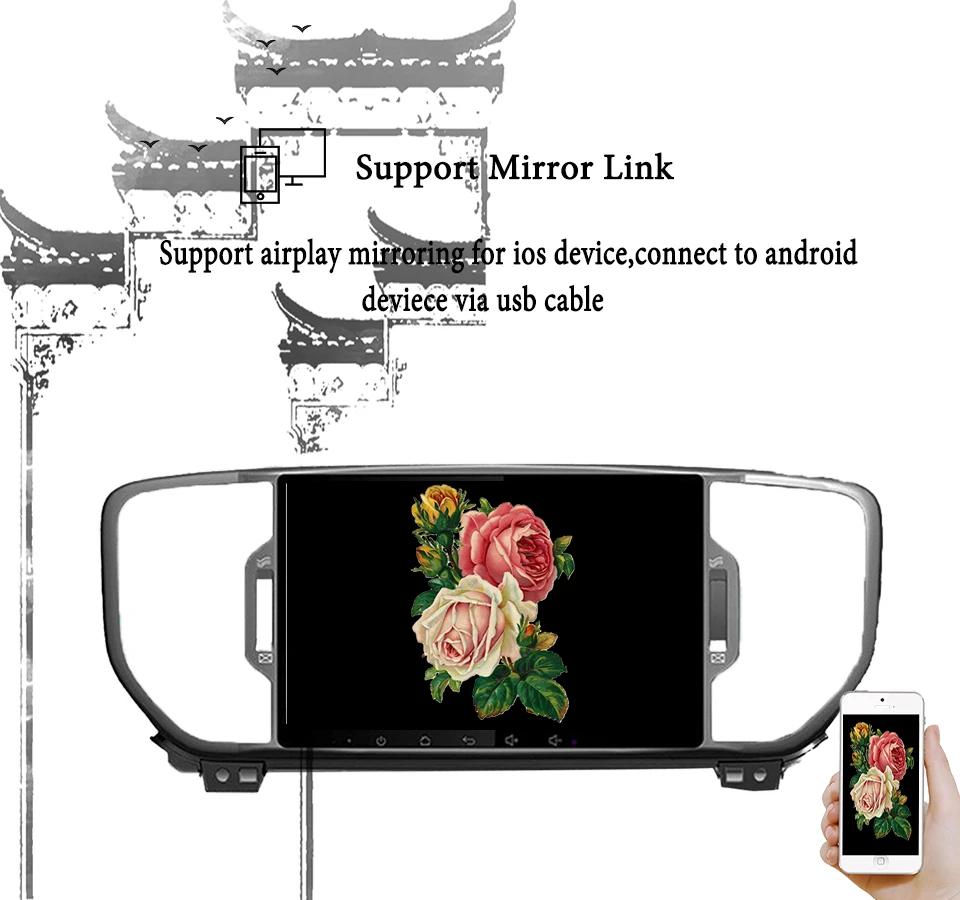 9 &quotips Android Восьмиядерный Автомобильный dvd плеер для KIA sportage 2016 2017 2018 KX5 gps навигация