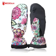 Boodun Сноубординг зима для активного спорта, ветрозащитные водонепроницаемые лыжные перчатки полный палец толстые термальные флисовые полиуретановые велосипедные перчатки