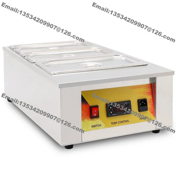 10.5L Heavy Duty 3 Pan Bain Marie 110v 220v Electric Tempering Melter Melt Pot Machine
