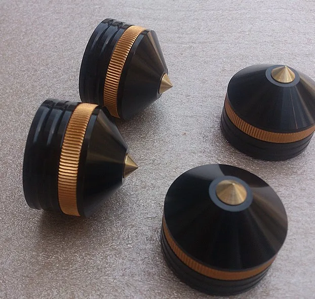 

1pcs Full aluminum alloy audio Cones machine feet amplifier speaker spikes shockproof mat tripod shock absorption spikes