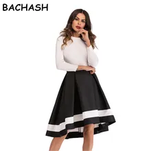 BACHASH стандартная юбка Женская молния Ruched пэчворк с высокой талией ассиметричное миди юбки Весенняя модная одежда