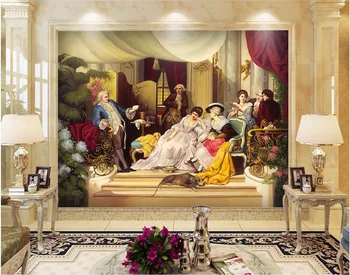 

Custom mural 3d wallpaper European palace figure party picture living room decor painting 3d wall murals wallpaper for walls 3 d