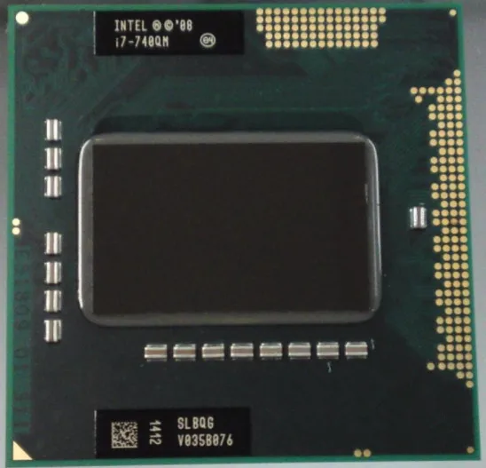 intel Процессор ноутбук i7-740QM i7-740QM 6 м Кэш 1,73 ГГц i7 740QM slbqg PGA988 45 Вт ноутбука совместим PM55 HM57 HM55 QM57