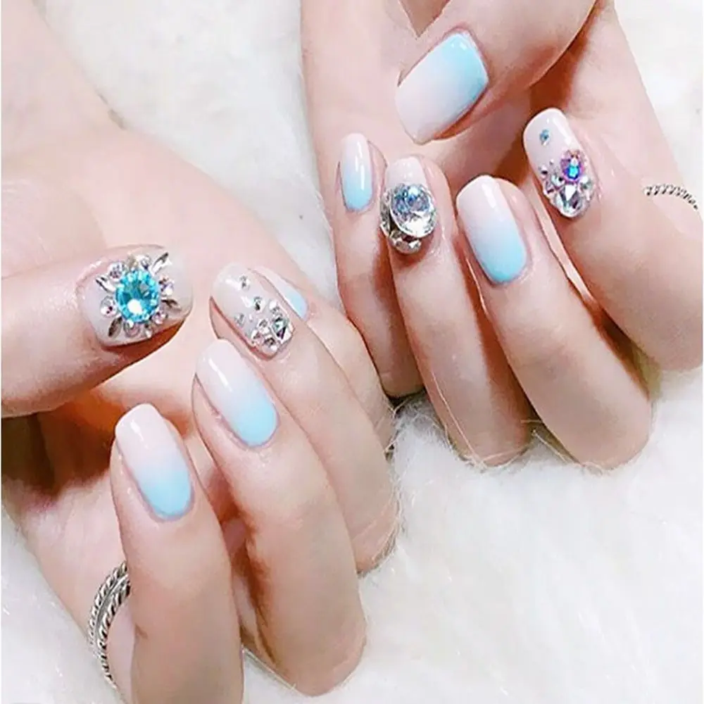 1 حزمة مختلطة حجم 300 قطع أوبال الكريستال مسمار الراين DIY حاد أسفل الأحجار العقيق الأرجواني/العقيق الأصفر 3D مسمار الفن زينة