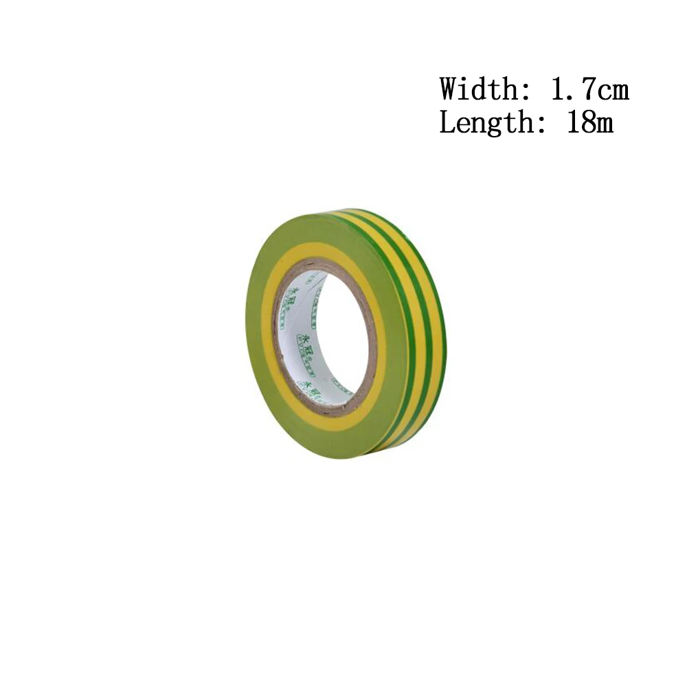 1 шт. цветная изоляционная лента 1,7 см* 18 м провод электрический бандаж водонепроницаемый огнестойкий