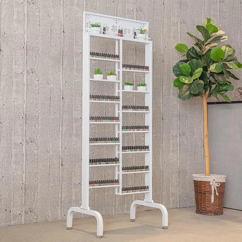 

Nail Polish Display Rack Standing Metal Racks for Manicure Beauty Salon Cosmetic Bottle Organization Display Storage