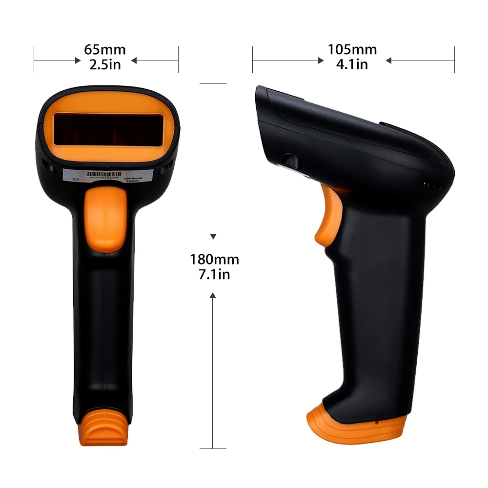 UEEVII S2 2.4G يصل إلى 50 m اللاسلكية الباركود ماسحة 2000 mAh الباركود قارئ الباركود ماسحة ليزر لاسلكية السلكية للكمبيوتر ويندوز