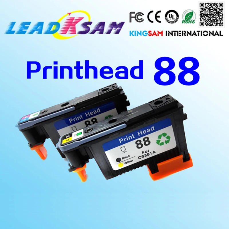 2x совместим с печатающей головкой hp88 Officejet Pro K8600 8600 C9381A C9382A для головки 88 |