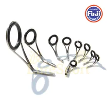 Luresport fuji yog guia para neblina, conjunto 8 peças com 9 peças, guia e conjunto superior de componente de construção e reparo de pesca acessório do tipo faça você mesmo