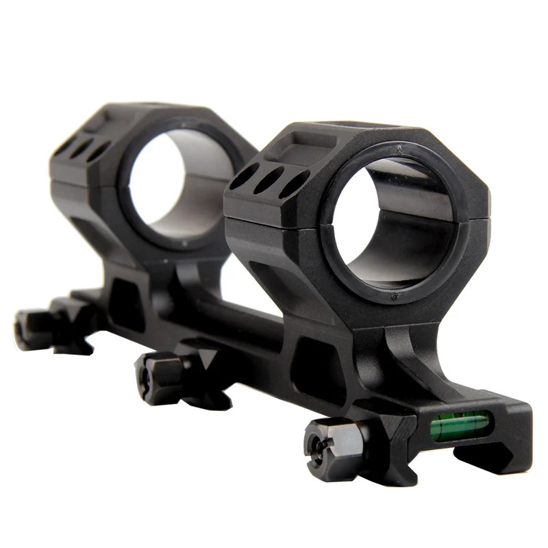 Bumlon Rifle Optical Scope 3 Screws Rings Mount 25mm 30mm with Bubble Level Black Tan RL2-0031-02