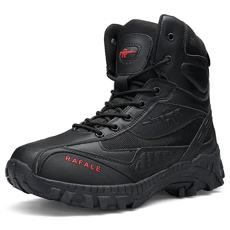 2019 spring men boots Wear-resisting Army Boots Ankle military Combat Boot Non-slip Desert Boots Outdoor Mans footwear 39-46