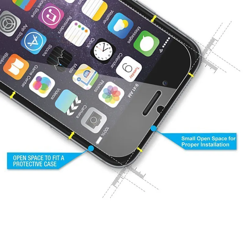 Защитное закаленное стекло для iPhone 7 Plus, 4, 4S, 5, 5S, SE, 6, 6S Plus, 8 Plus, стекло на iPhone 7, 8, X, защитное стекло на iPhone 7