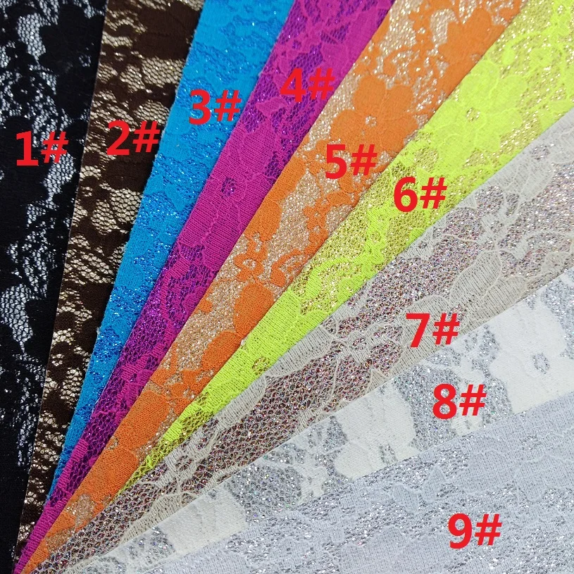 

3PCS 21X29CM Synthetic Leather Lace Glitter Fabric for DIY accessories sofa handbags and shoes 6S28
