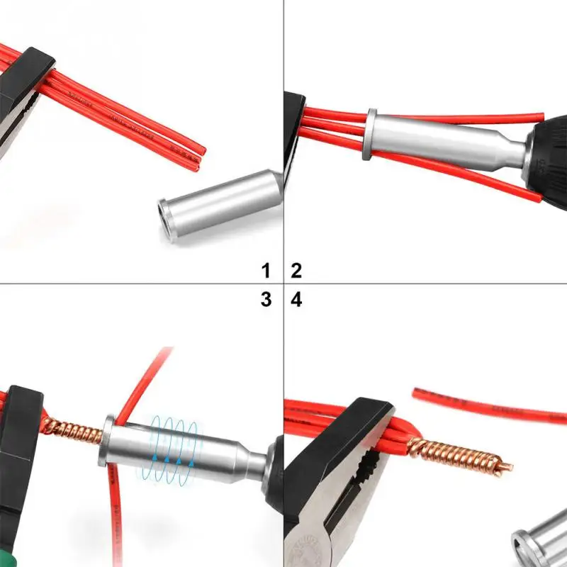 2 в 1 Электрический инструмент для закручивания проводов Инструмент для зачистки металлического кабеля инструмент для скручивания быстрый разъем провода Скручивающиеся плоскогубцы