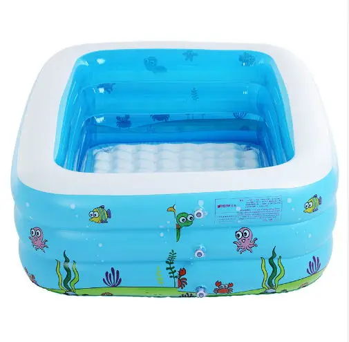 Baby Inflatable Swimming Pool For Summer Kids Game Pool Fencing For Children Portable Bath Tub Baby Mini-playground 110x90x46cm
