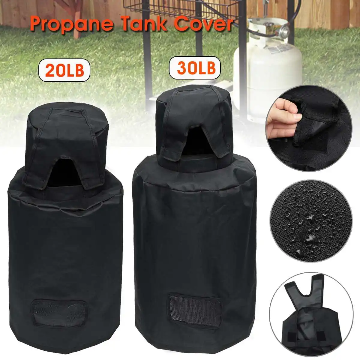 

20lb / 30lb Propane Tank Cover Gas Bottle Covers Waterproof Dust-proof for Outdoor Gas Stove Camping Parts
