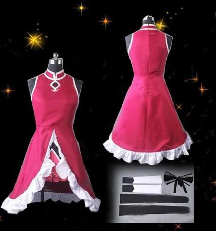 Аниме Puella Magi Madoka Magica Сакура Кёко косплей костюм красный 11 |