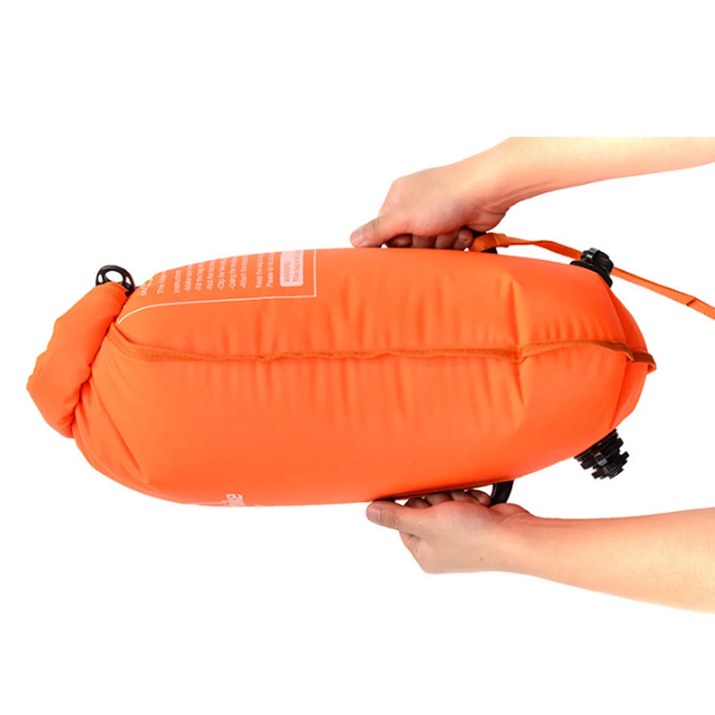 1 Pc Waterproof Safety Swim Buoy Dry Bag Inflatable Device 25 x 20 x 50 cm for Open Water Sea Swimming Surfing Snorkeling