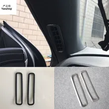 2 шт./партия автомобильные наклейки из углеродного волокна ABS Материал колонна динамик декоративный элемент стереосистемы Крышка для 2009- Volkswagen VW Scirocco