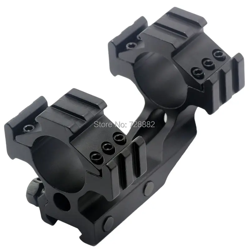 Tri Rail 25.4mm 30mm Cantilever Mount Double Scope Rings Dual Ring Picatinny Weaver Scope Rail