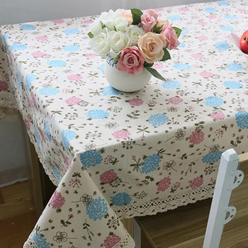 

FLC Hyacinth Print Decorative Table Cloth Cotton Linen Lace Tablecloth Dining Table Cover For Kitchen Home Decor 20