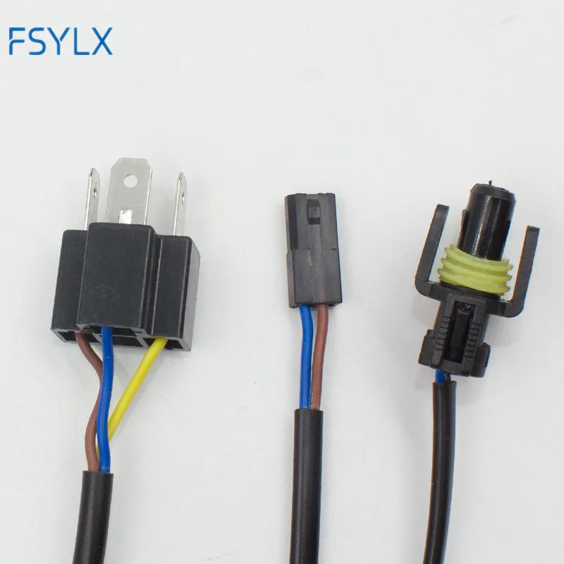 FSYLX 2 шт. H4 Биксенон адаптер Hi-Lo Реле Жгут проводов ксенон балласт кабель провода разъем для одного Авто фара двигателя светильник