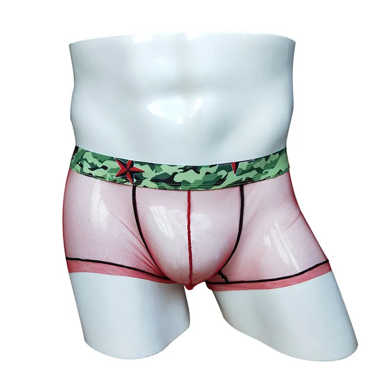 Бренд EXILIENS, новинка, мужское нижнее белье, боксеры, Homme Boxershorts, сетчатые прозрачные мужские боксеры, мужские трусы, u-образные выпуклые, размер M-2XL 092701