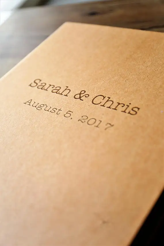 Blank Wedding Scrapbook Ring Binder Kraft Photo Album Guest Book