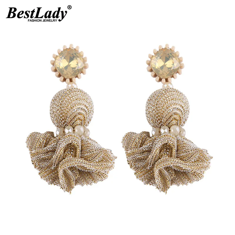 

Best lady Pinky Color Big Pendant Earrings For Women Bohemian Fashion Bijoux Wholesale New Cheap Jewelry Drop Statement Earrings