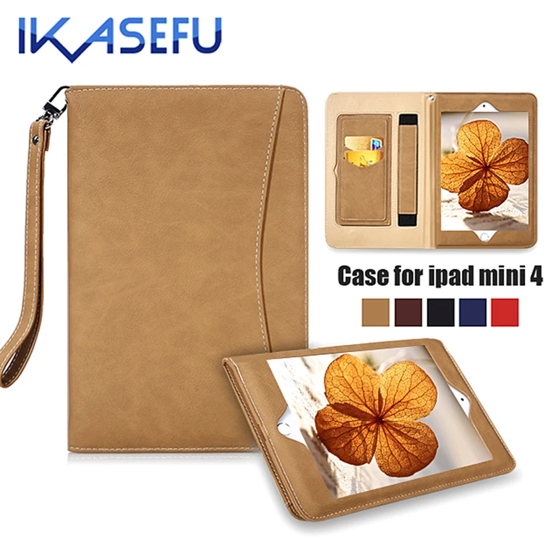 IKASEFU MINI 4 Filp For Apple ipad mini 4 Case PU Leather For Ipad mini4 Stand Cover For Mini iPad Mini 4 Couqe Fundas 7.9 inch apple-ipad-case : image IKASEFU MINI 4 Filp For Apple ipad mini 4 Case PU Leather For Ipad mini4 Stand Cover For Mini iPad Mini 4 Couqe Fundas 7.9 inch apple-ipad-case